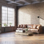 Spacious open living room with stunning hardwood flooring.